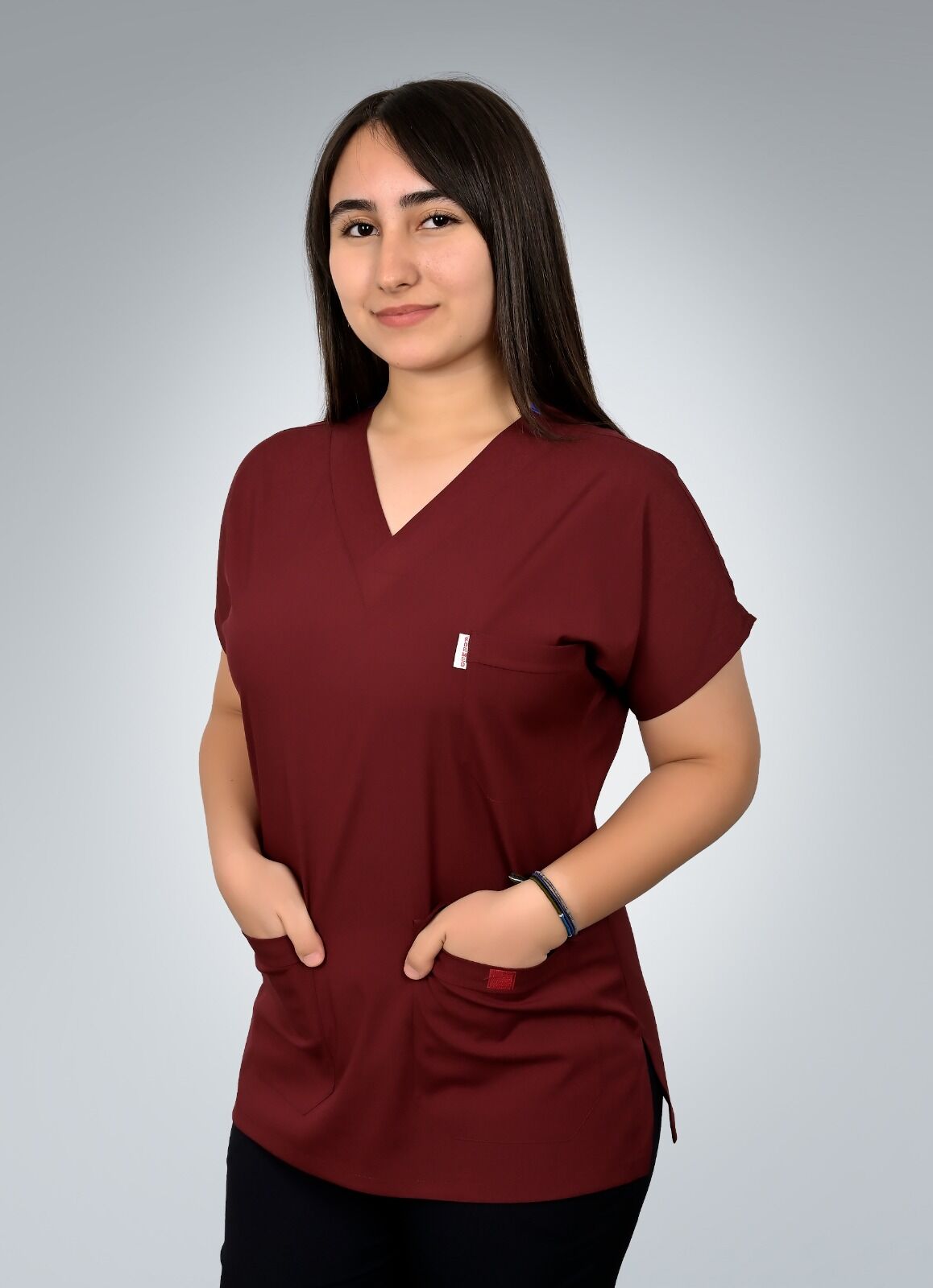 Formed Likralı Kumaş Unisex Bordo Üst